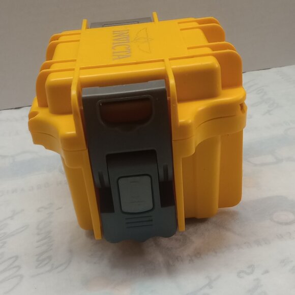 Invicta Watch Case Only-Waterproof Storage Box Yellow Hard Plastic w/Inserts - Picture 3 of 8